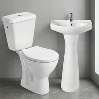 Ensemble WC et lavabo moderne en céramique avec combinaison de cuvette de toilette et de lavabo, prix de l'ensemble de salle de bain