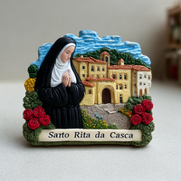 Aimants de réfrigérateur en résine 3D thème Santa Rita 2026, nouveau modèle, design personnalisé, style lettre, décoration artistique pour la maison, cadeau de bureau