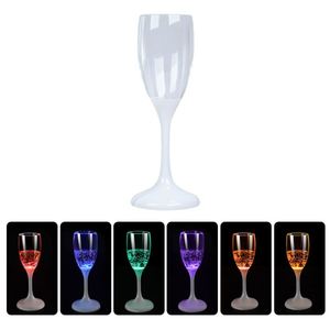 Coupe à champagne en plastique bleu avec éclairage LED personnalisé, verre à champagne transparent pour fête - Product Image 2