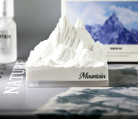 Diffuseur de parfum pour voiture en pierre Montagne enneigée, coffret cadeau, sans plomb, sans alcool, longue durée 6 mois, sans flamme, ensemble d'huiles essentielles pour intérieur