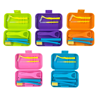 Boîte de rangement invisible pour prothèses dentaires en plastique, plateau dentaire rond en silicone, organisateur d'équipement dentaire dissimulé