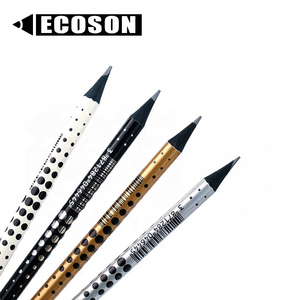 De diseño de moda de alta calidad <span class=keywords><strong>al</strong></span> por mayor logotipo negro 7 pulgadas negro, conjunto de lápiz de la hoja de oro lápiz - Product Image 2