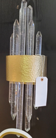 Lampe murale imitant le cristal naturel, applique moderne de luxe, imitation dorée, pour le salon, 1 pièce