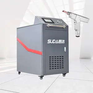 Máquina de soldadura láser de alta velocidad inteligente SUDA 3000W para palabras de cepillos de acero inoxidable