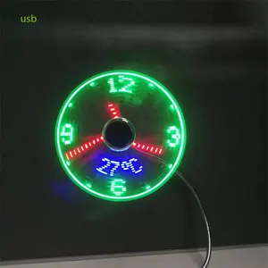 Duurzaam Nieuwe 5V Usb Led Message Fan Met Real Time Klok En Temperatuur Display Functie