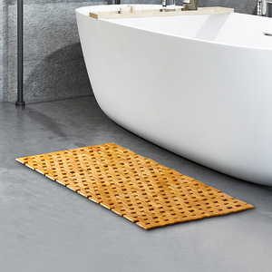 Tappetino da <span class=keywords><strong>Bagno</strong></span> in Bambù Naturale Pieghevole, Antiscivolo e Impermeabile, Accessori per Doccia e Vasca, Tappeti e Passatoie per <span class=keywords><strong>Bagno</strong></span> - Product Image 5