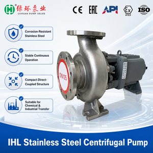 ปั๊มน้ำแรงเหวี่ยงแบบไหลขนาดใหญ่ IHL OEM สำหรับอุตสาหกรรม ปั๊มแนวนอนแบบขั้นตอนเดียว ตัวปั๊มทำจาก UHMW-PE/PVDF+C สำหรับยานยนต์ I - Product Image 2