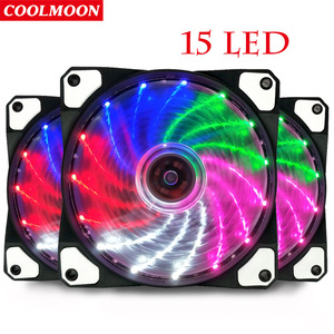 พัดลมเคส LED สีแดงขนาด 12 ซม. 120x120x25 มม. พร้อมไฟ 15 ดวงสำหรับระบายความร้อนคอมพิวเตอร์ - Product Image 4
