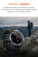 1100mAh batería de gran capacidad hombres adultos reloj inteligente brújula 1,7 pulgadas Bluetooth llamada 3ATM impermeable deportes Smartwatch KT88