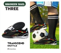 Chaussures de Football à Bas Prix, Conception Personnalisée avec Logo, Vente en Gros ODM, Chaussures de Football pour Garçons, Crampons de Football d'Extérieur/d'Intérieur pour Enfants, Baskets