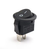Interrupteur à bascule étanche ZhaoFa KCD1 T125, carré, 23 mm, 2 broches, 2 positions (Marche/Arrêt), 10A 125V, PA66/PC, IP12/IP14, CE