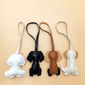 Pendentif chien Border Collie en similicuir rembourré avec longue sangle, porte-clés chiot, chien Bichon, <span class=keywords><strong>Labrador</strong></span> pour breloques de sac - Product Image 2