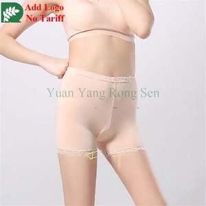 Pantalons de sécurité pour femmes sous-vêtements en fibre de bambou été culottes en dentelle mince Shorts pour femmes dames sous-vêtements minces grande taille - Product Image 6