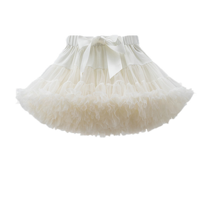 Gonne con fiocco in Mesh TuTu per bambine e bambine per ballo Performance da ballo abito da principessa Tutu gonna corta pieghettata traspirante - Product Image 3