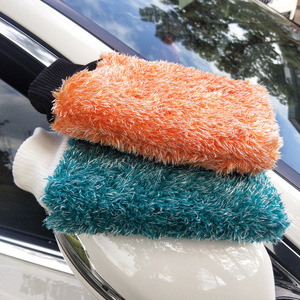 Gant de nettoyage automobile en microfibre épaisse double face 26x19cm pour l'entretien des vitres de véhicule - Product Image 1