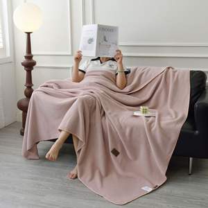 Couverture Moderne Multifonctionnelle en Flanelle Polaire Léopard <span class=keywords><strong>des</strong></span> <span class=keywords><strong>Neiges</strong></span> Couleur Unie Chaude Quatre Saisons pour la Pause Déjeuner au Bureau - Product Image 4