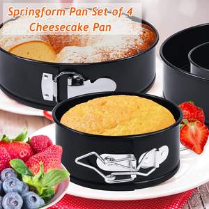 Set di padelle antiaderenti a forma di molla da 4 pezzi, Set di teglie rotonde da 4/7/9/10 pollici con fondo rimovibile per <span class=keywords><strong>la</strong></span> cottura - Product Image 2