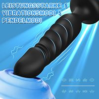 Silikon-Prostata-Stimulator Fernbedienungsvibrator Analplug für Männer und Frauen 5 Vibrationsmodi 5 Fluktuationsmodi 270g Sexspielzeug