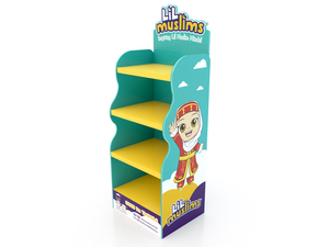 Expositor de Cartón Impreso Personalizado, Diseño Creativo de Dibujos Animados, Estante de Papel para Promoción de Productos Infantiles - Product Image 1
