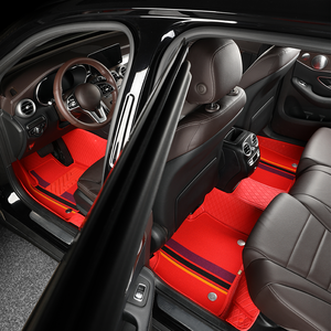 Xiangta Checkered Car 5d Floor Mats Cuero Accesorios interiores de lujo Logotipo personalizado Car Floor Mat Carpet Car Factory Wholesale - Product Image 2