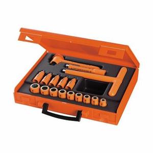 Jeu de douilles à chocs polygonales USAG 17 pièces 1000V, chromées, 3/8'', Torx, personnalisable OEM, code produit 098 S17 - Product Image 2