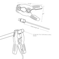 Type K Pipe Thermocouple Probe Clamp Temperature Lead Probe HVAC Pipes Jaw Clip Plumbing Clamp