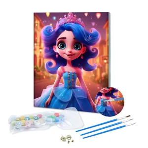 Peintures murales OEM haute qualité Cartoon series Princess DIY peinture à la main pour enfants cadeaux uniques décor à la maison