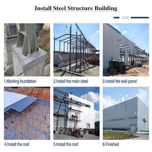 1000 metri quadrati di magazzino metallo kit di costruzione struttura in acciaio disegni di magazzino costruzione di <span class=keywords><strong>edifici</strong></span> in acciaio pre-ingegnerizzati - Product Image 3