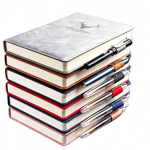 Custom Printing Leather Hardcover Planner Line <b>Journal</b> A5 100 Sheets Gift Set - Product Image 1