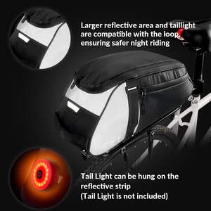 <span class=keywords><strong>Porte</strong></span>-bagages arrière 8L sacoche de selle de vélo sacoche de vélo sac de transport de vélo bagages sac de vélo avec bandoulière - Product Image 6