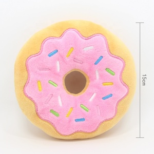 Pet Chew Plush Donut Play Pet <strong>Dog</strong> <strong>Toy</strong> Puppy Tugging Squeaker Sound <strong>Toy</strong> - Product Image 4