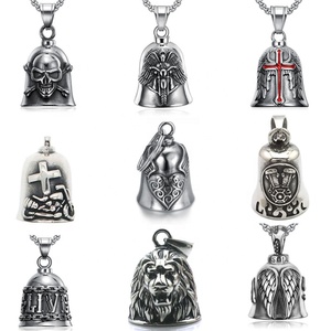 Lote de 50 Campanillas Guardianas Surtidas para Motocicleta, Llavero con Calavera, Cruz, Enfermera y Ángel, Amuleto de la Suerte para Motociclista, Colgante para Moto y Coche - Product Image 2