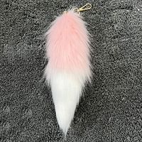 Porte-clés queue de renard artificielle colorée, pendentif de sac en fourrure synthétique de haute qualité, vente en gros, prêt à expédier, accessoires en fourrure végétalienne