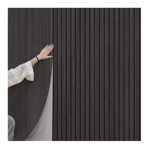 Moderno PVC estriado revestimiento Panel De pared autoadhesivo Peel and Stick 3D <span class=keywords><strong>papel</strong></span> tapiz impermeable patrón geométrico <span class=keywords><strong>Papel</strong></span> De pared - Product Image 1