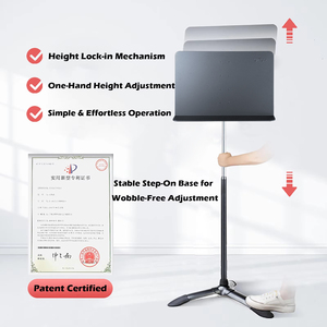 MUS002 Yinyu DDP RTS Supporto Musicale Professionale in Metallo a Una Mano, Montaggio Senza Attrezzi e Altezza 152cm per Orchestra/Banda - Product Image 1