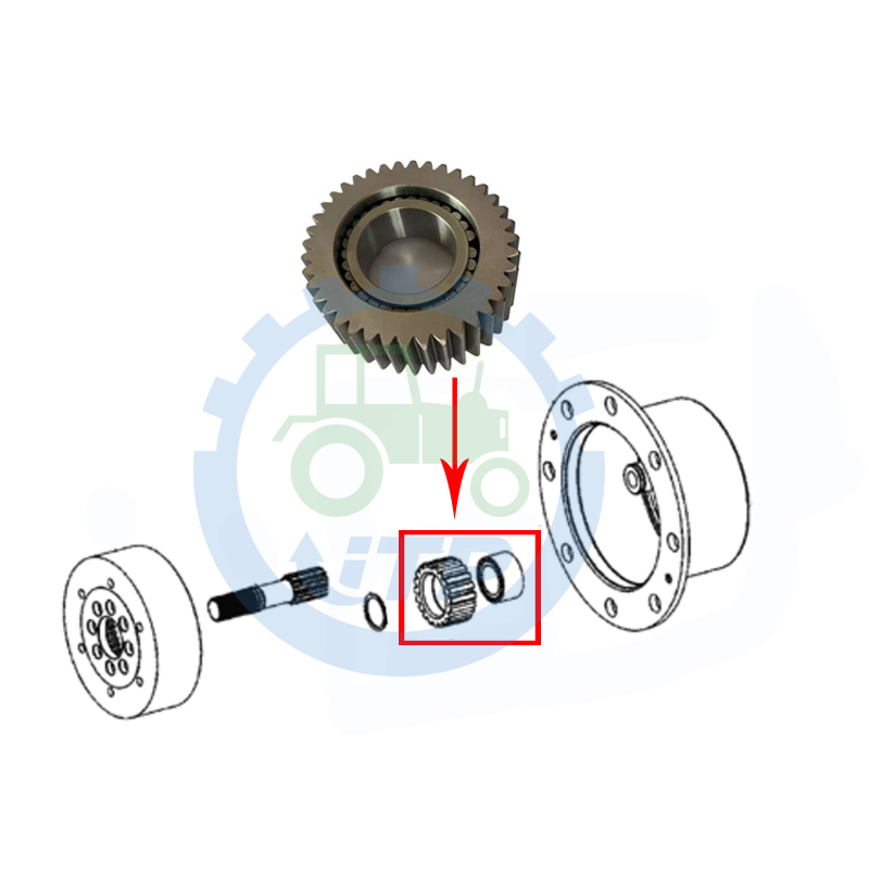 Планетарный комплект планетарной передачи AT414573 4475304203 для экскаватора-погрузчика John Deere 310J 310K 410J