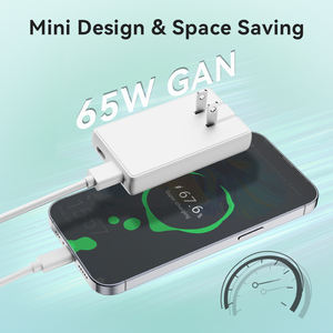 Chargeur rapide complet GaN PD 65W AC avec logo OEM blanc, 65W 1C1A, adaptateur de chargeur GaN PD pour iPhone, ordinateur portable - Product Image 3