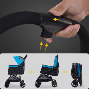 รถเข็นสัตว์เลี้ยงพร้อมตะกร้าเก็บของ,ปี600D ถักไหมพรมสุนัขแบบพกพา Oxford - Product Image 3