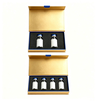 Boîtes rigides en carton personnalisées avec logo pour flacons de peptides cosmétiques, fermeture magnétique, gaufrage, doublure en éponge, emballage papier en lot de 2 ou 4