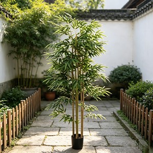 Tiges de bambou artificielles résistantes aux UV en gros – Plante en soie artificielle pour la décoration de la maison, du bureau et du jardin - Product Image 4