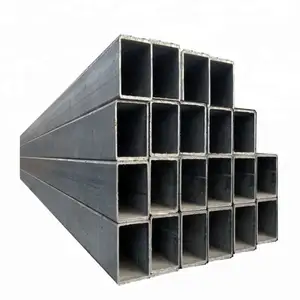 Мягкая углеродистая сварная металлическая черная железная полая прямоугольная и квадратная стальная труба 200x200