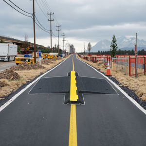 <span class=keywords><strong>2</strong></span> paquets de 1 câble de protection de câble de tuyau de canal pour câbles de rampe d'alimentation Rallonge de câble en <span class=keywords><strong>caoutchouc</strong></span> pour l'intérieur et l'extérieur - Product Image 3