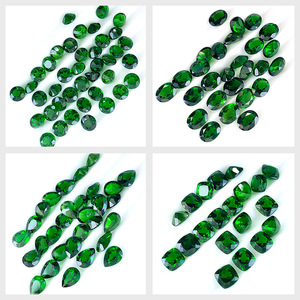 All'ingrosso cabochon Diopside naturali lucidati di lusso leggero-taglio cuscino quadrato smeraldo-come verde 6x6mm gemme sciolte per bene - Product Image 4