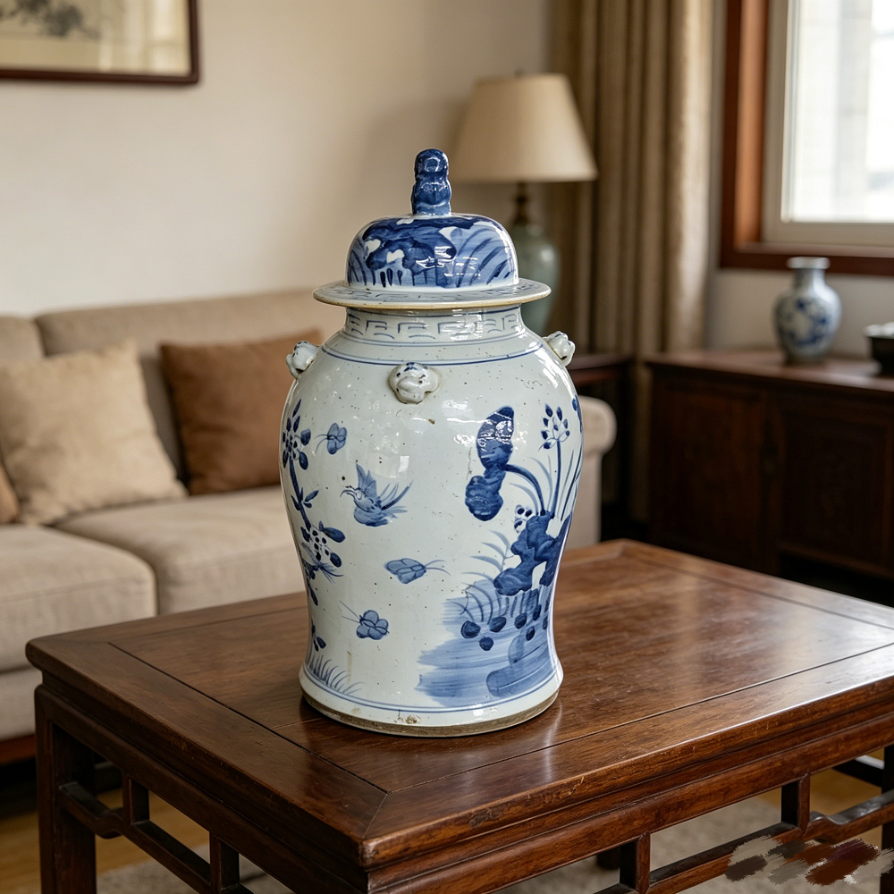 blue and white