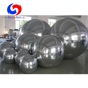 worldwide door to door shipping Christmas Party decor mirror ornaments silver inflatable mirror balls includes pump