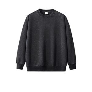 TKAN350D logotipo personalizado al por mayor de alta calidad de tela de moda de estilo Vintage lavado en blanco de los hombres de peso pesado O-cuello Sudadera con capucha - Product Image 2