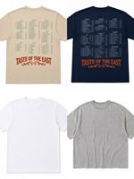 T-shirt col rond streetwear pour homme, tendance, avec motif personnalisé, coupe oversize, en coton épais, décontracté, à manches courtes