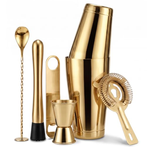 Ensemble de shaker à cocktails, kit de barman, shaker Boston, passoire Hawthorne, doseur japonais, cuillère de bar, pilon, outil de bar professionnel - Product Image 1