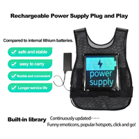 Led a todo Color impermeable usable Led publicidad chaleco al por mayor desplazamiento de pantalla corriendo mensaje Led mochila pantalla de visualización