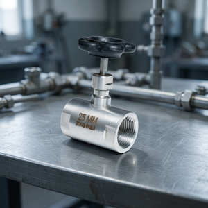 Stainless Steel <b>Needle</b> <b>Valve</b> SS202 Round Body 6000 PSI Flow Control Manual 1-Way for Industrial Instrumentation OEM Supply - Product Image 4